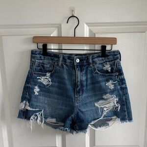 American Eagle Denim Mom Shorts Distressed